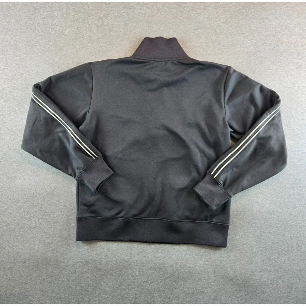 North Face Jacket Mens‎ Medium Gray Tech Soft Shell Full Zip Track Coat Striped